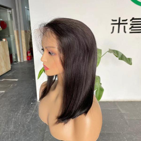 Peruvian Bob HD Lace Wig Human Hair Transparent Glueless ODM