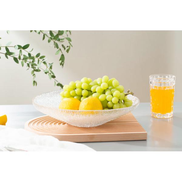 Extra Large Clear Glass Fruit Bowl Centerpiece 30cm Bowls And Plates Machine Made