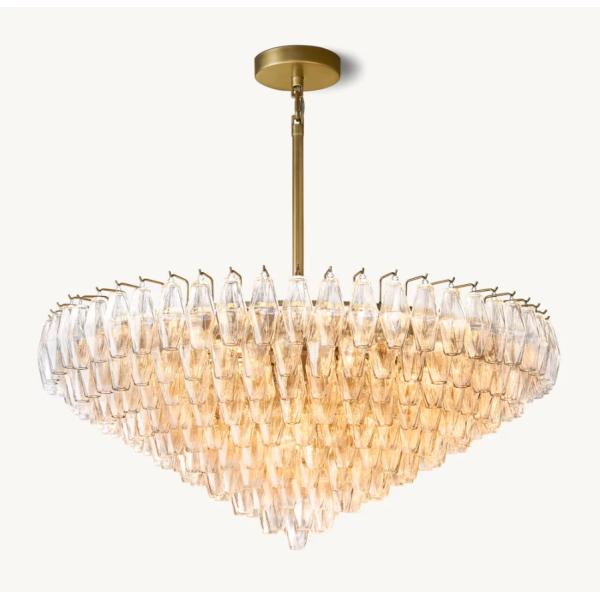 Стеклянное освещение люстры Современные светодиодные фойевые фонари 60 Вт