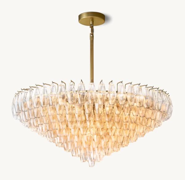 Chandelier Glass Lighting Modern LED Foyer Lights 60 Watts