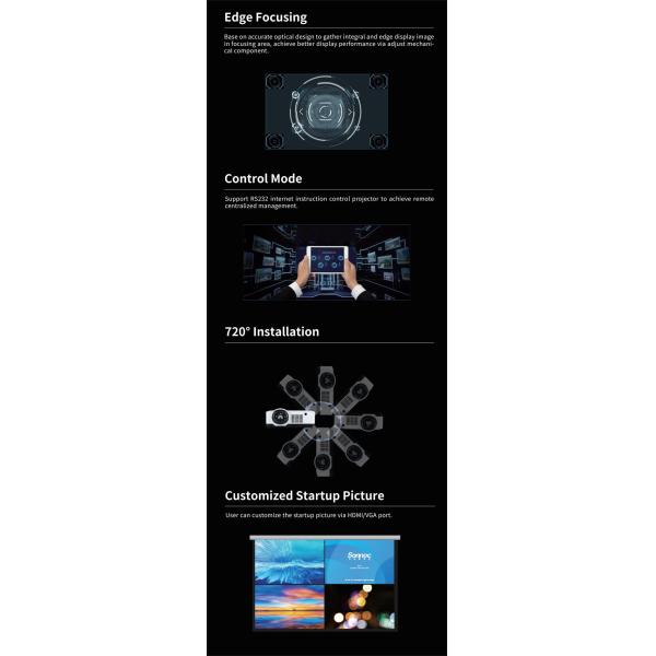 4K кинотеатр короткометражный проектор 6500 луменсов Трипл лазерный проектор