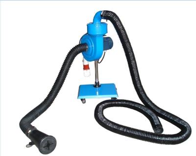 Vehicle Exhaust Extracting Hose Reel Movable Trolley With 1.1KW Fan 75mm Diameter 4m Long