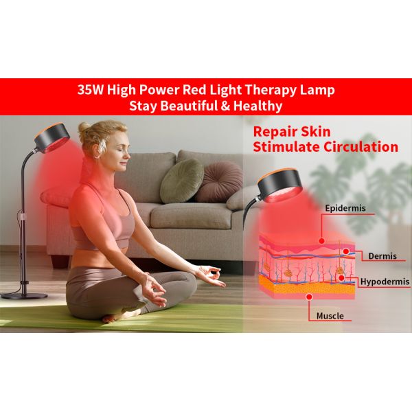 LED Infrared Light Therapy Lamp 100V - 220V Red Light Therapy Lamps With Adjustable Stand