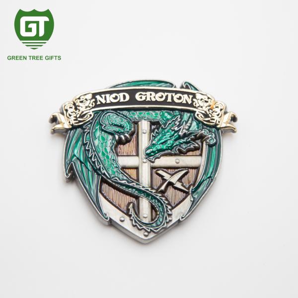 Gold Plating Hard Enemal Challenge Coin with 3D effects and logo stamps