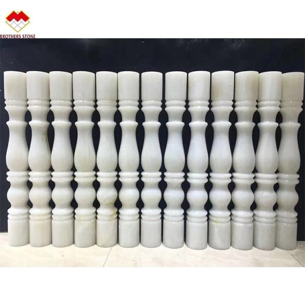 Standard or Customized Size White Onyx Marble Alabaster Stair Baluster for Luxury Homes