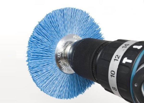 Blue Color Abrasive Nylon Wheel Brush Silicon Carbide Filament Drill Brush