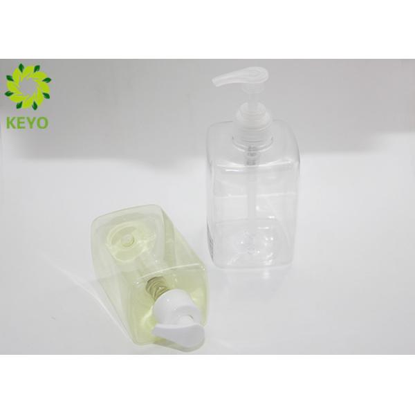 300ml PET Shampoo And Conditioner Bottles , Square Empty Pump Dispenser Bottles