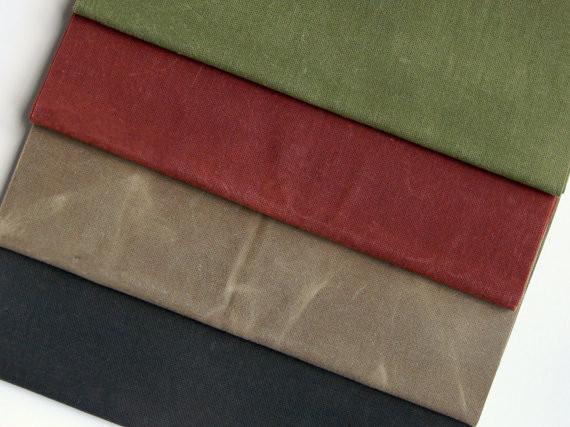 Multi Color Waxed Cotton Canvas Shrink - Resistant With Oil Wax Effect