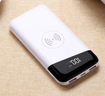 Dual USB 6000/8000/10000mAH Polymer Lithium Battery Wireless Fast Charging Power Bank