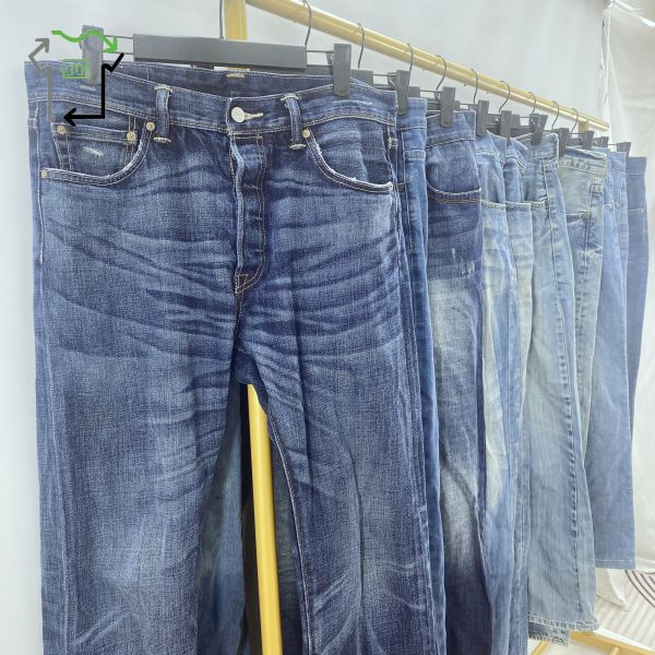 Wholesale High-Collar Summer Second Hand Branded Jeans Fashion Quality Used Clothes Premium Use Clothing Used Brand Clothes
