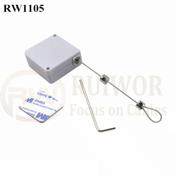 RuiWor RW1105 Keys Anti Theft Retractable Cable Bottle Opener Retractable Pull Box Electric Kettle Retail Display Pull Tether