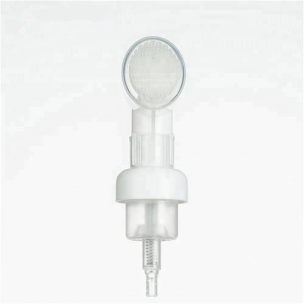 30mm Solid White Foam Pump Dispenser With Soft And Food Grade Silicone Brush