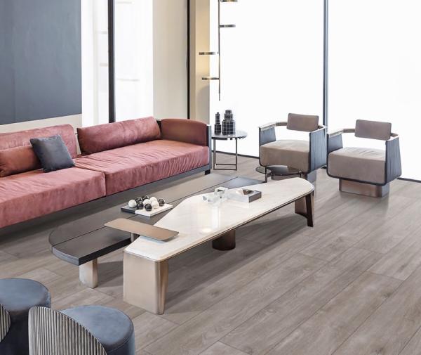 Non-Slip Brown Durable Wooden Porcelain Strips  250x1500mm Floor Tile For Building And Project