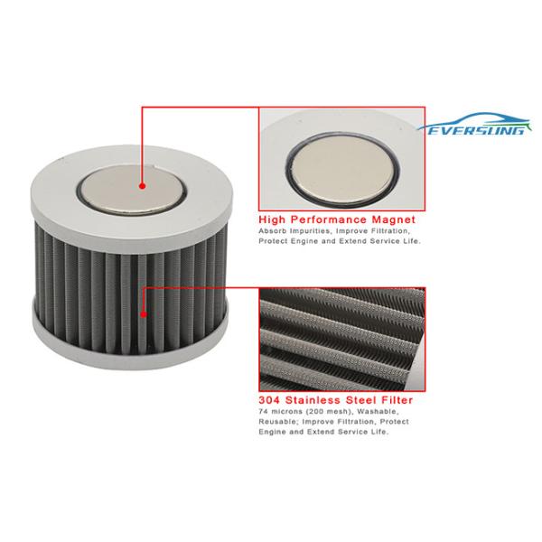 M20x1.5 Thread Magnet Shell 304 Stainless Steel Reusable Oil Filter For HONDA Acur