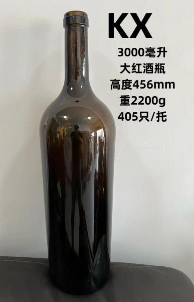 Conception personnalisée Type d'étanchéité Bouteilles en verre de vin clair et vide 500 ml 750 ml 1000 ml avec fabrication personnalisée