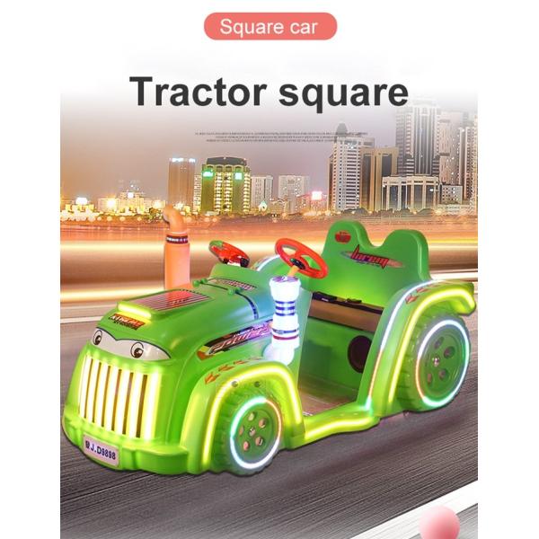 Tractor Square Playground Powered Kids Bumper Car Remote Management
