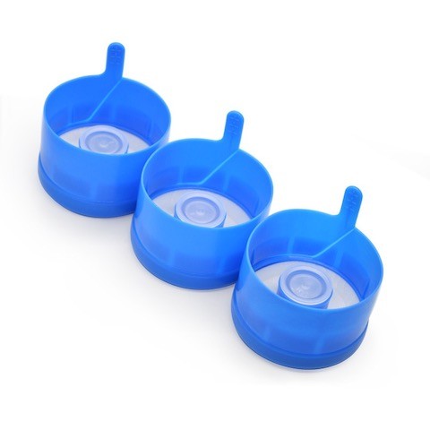 El material de embalaje plástico reutilizable, 5 galones no derrama color azul de los casquillos