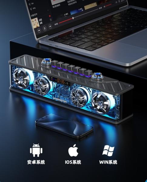 G06 Colorful LED RGB Bluetooth Speaker V5.3 Monster Airmars G06 Multimedia Speaker 4000mAh