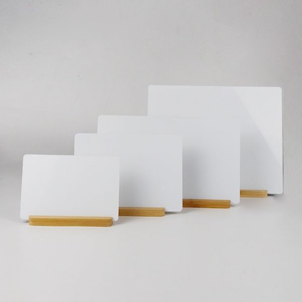 7inch 8inch Sublimation Aluminum Photo Frame Bamboo Base Blanks Custom Metal Picture Frames