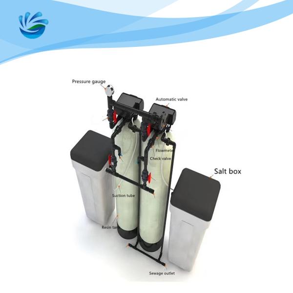 Double système de traitement de l'eau de l'adoucissant 20TPH
