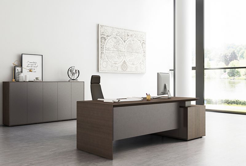ISO9001 L Shaped Executive Office Desk Commercial Executive Office Table