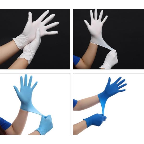 General Medical Nitrile Examination Gloves Non Sterile Type Customized Logo