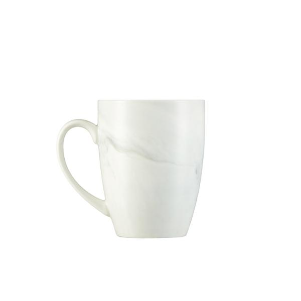 Modern White Porcelain Dinnerware Set Marble Pattern Plate Bowl Mug