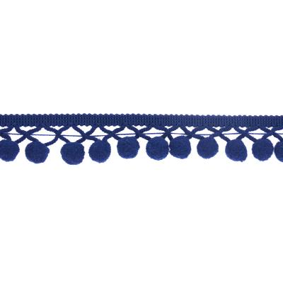 Borla azul 2.5cm Pom Pom Trim da bola da cortina do descanso