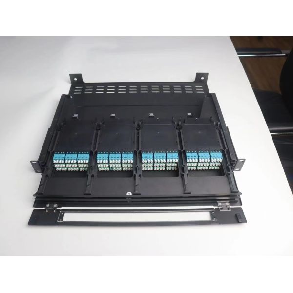 1U 144 Cores MTP MPO -LC Patch panel ODF Chassis enclosure Sliding type for 12 Cassettes