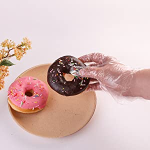 Cornstarch Made Biodegradable Compostable Disposable Food Hand Disposable Transparent Gloves, Long sleeves