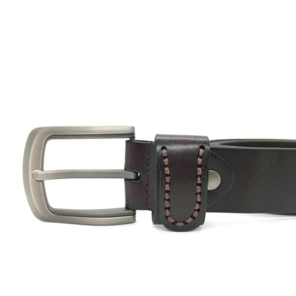 Heavy Duty Italian Leather Causal Dress Belt For Men With Single Prong Buckle