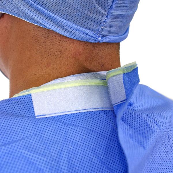 Vestido cirúrgico descartável não tecido reforçado com o hospital estéril de toalha de mão