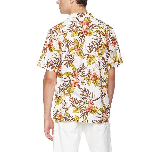 Tropical Rainforest Men'S Printed Short Sleeve breathable linen shirt