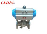 Válvula de controle atuada pneumática 150LB da válvula de bola da flange ativa dobro