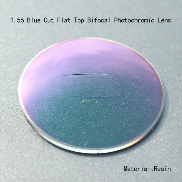 Качественные линзы 1.56 Синий разрез плоский верх бифокальный фотохромный линз