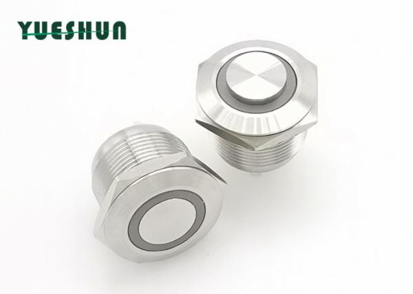 Vida útil longa do diodo emissor de luz de Ring Symbol do interruptor 19mm momentâneo de aço inoxidável
