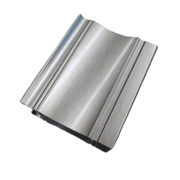 Fashionable Gold Shiny Brush Light Champagne Silver Aluminum Frame Profiles with Custom Length