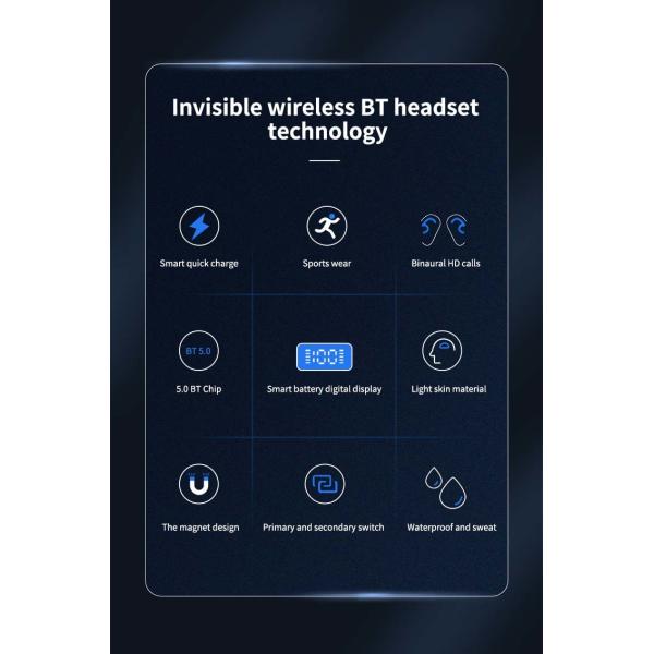 Наушники беспроводное Earbuds Ipx5 магнитные Bluetooth с микрофоном