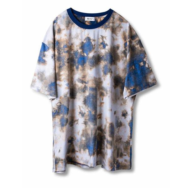 O Neck Acid Wash T Shirt Mens , 100% Cotton Material Mens Tie Dye T Shirt