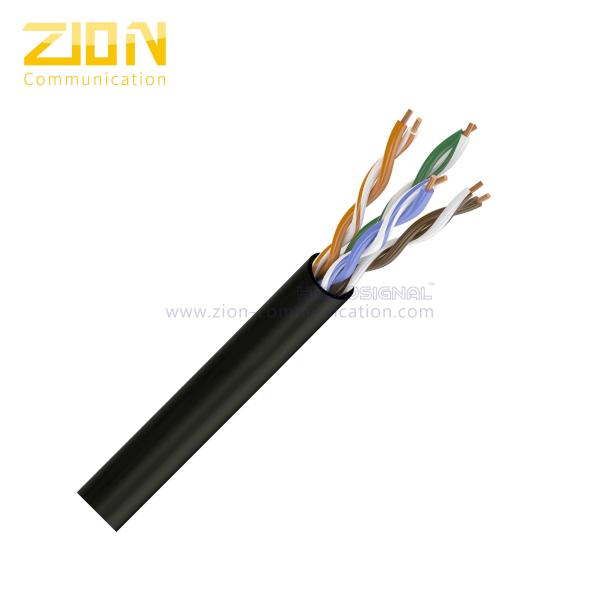 RoHS cumpriu cabo ethernet maioria exterior de cobre desencapado contínuo de UTP CAT5E do revestimento do PE