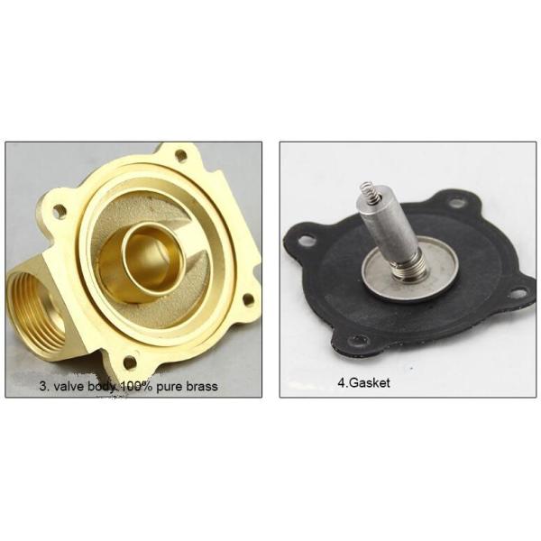 Латунная нержавеющая сталь нормально закрывала 2/2 клапанов воды соленоида 12в пути 3/8