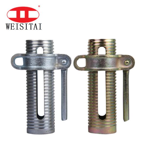 Painted Silver Custom System Scaffold Components Prop Sleeve Thickness 2.5mm