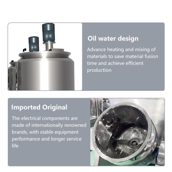 100L-300L External Circulation Cosmetic Freckle Cream PLC Vacuum Mixer Emulsifier Machine