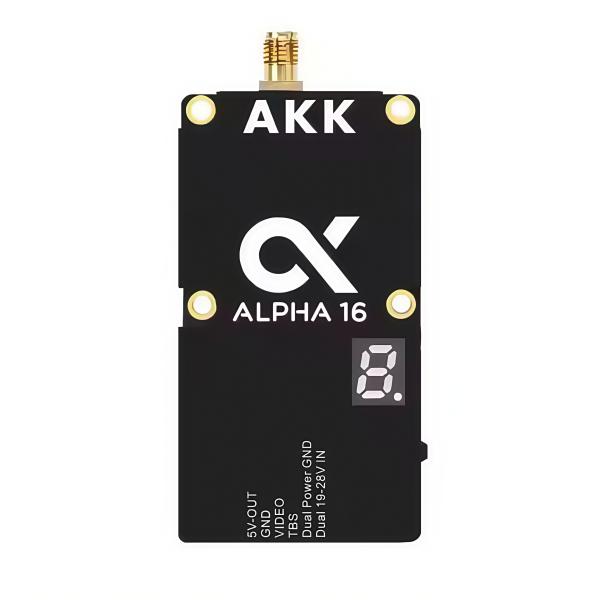 Transmisor de video para dron AKK ALPHA 16W Banda Ultra Ancha 96CH FPV VTX UAV 6GHz
