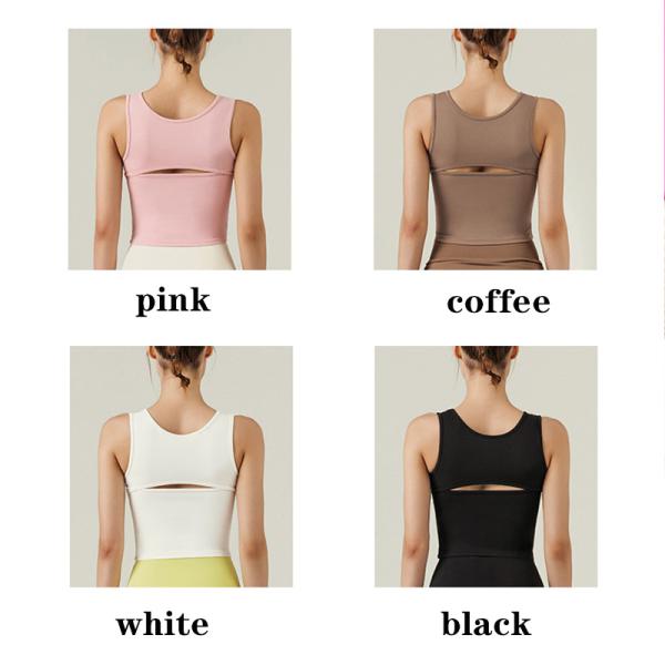 Hollow Out Fitness Yoga Vest Tops Ladies Shockproof Running Bra
