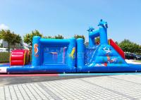 14 M Long Inflatable Tunnel Outdoor Obstacle Course Equipment Electric Blower