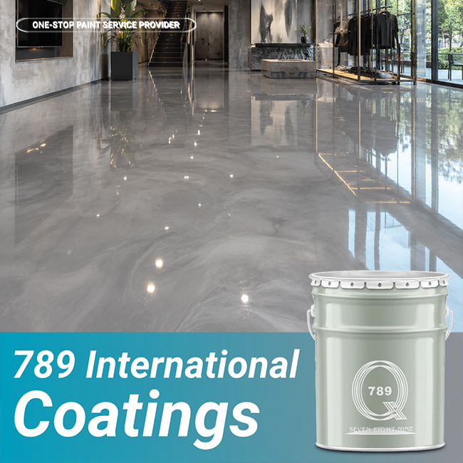 Decorative Epoxy Self Leveling Floor Coating with Seamless Appearance, Customized Colors, and Glossy Smooth Surface