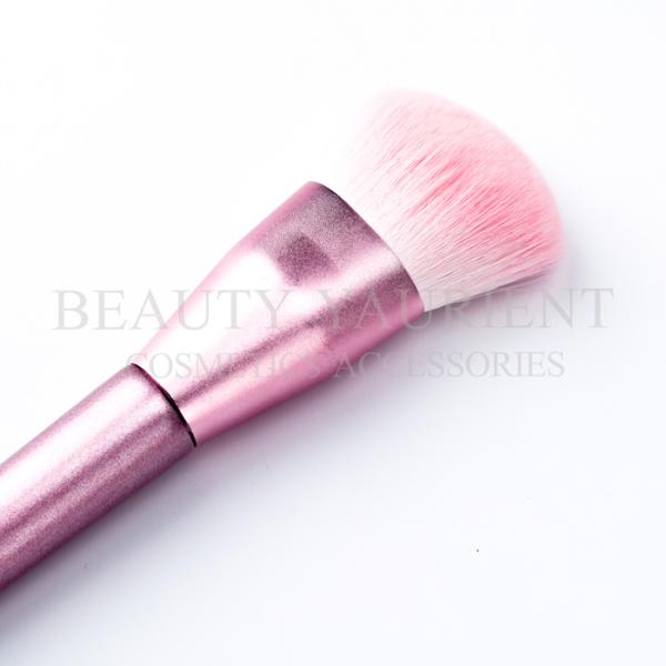 Big Fiber Foundation Makeup Brush Pearl Pink Aluminum Ferrule 85g