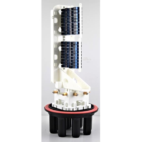 direct buried  FTTH Fiber Optic Closure , PP ABS   8small round ports 1big round  64sc