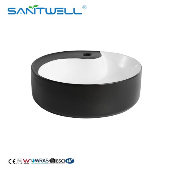 Thin Edge Ceramic Vessel Sink  Washing Ceramic Basin Countertop Ultra  Bathroom Above Counter Basin